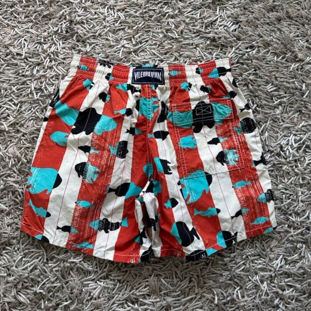 Vilebrequin Men's Swim Trunks Fish Sz Medium